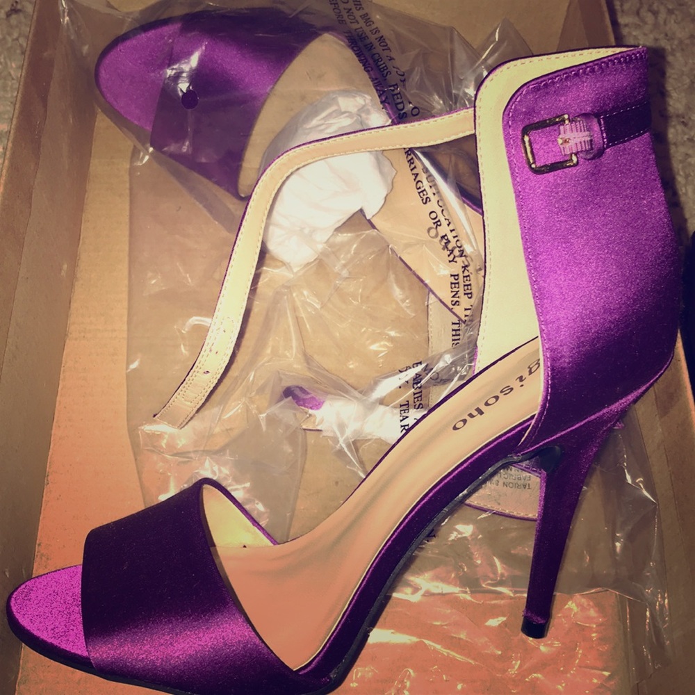 Beautiful Satin ankle strap heels